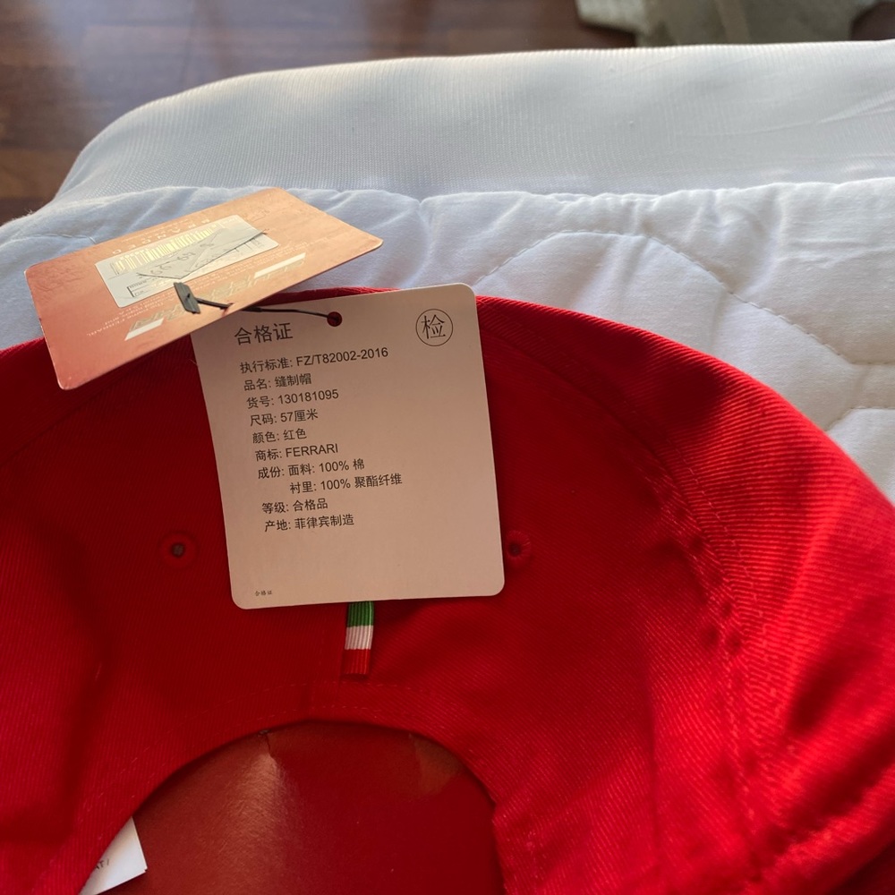 Hat, brand new Ferrari hat. Never used.